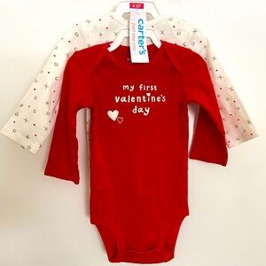 Cárter’s My first Valentines 2 pk bodysuits